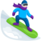 Snowboarder - Light emoji on Messenger